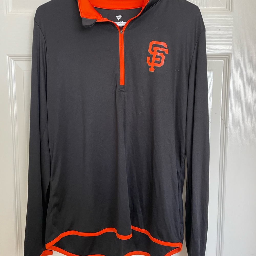 Fanatics Black and Orange Zip Pullover